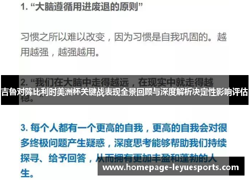 吉鲁对阵比利时美洲杯关键战表现全景回顾与深度解析决定性影响评估